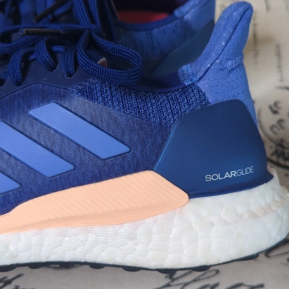 Adidas Originals Solar Glide Running Training Shoes Sneakers Blue Women's 6.5